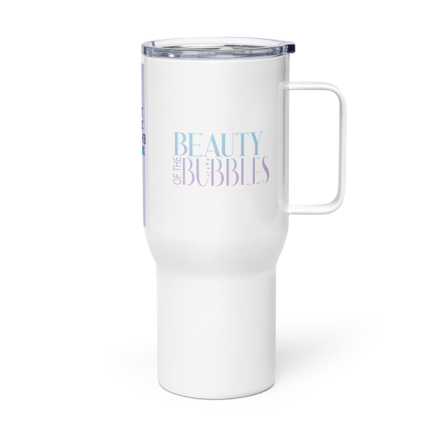 Travel mug with a handle