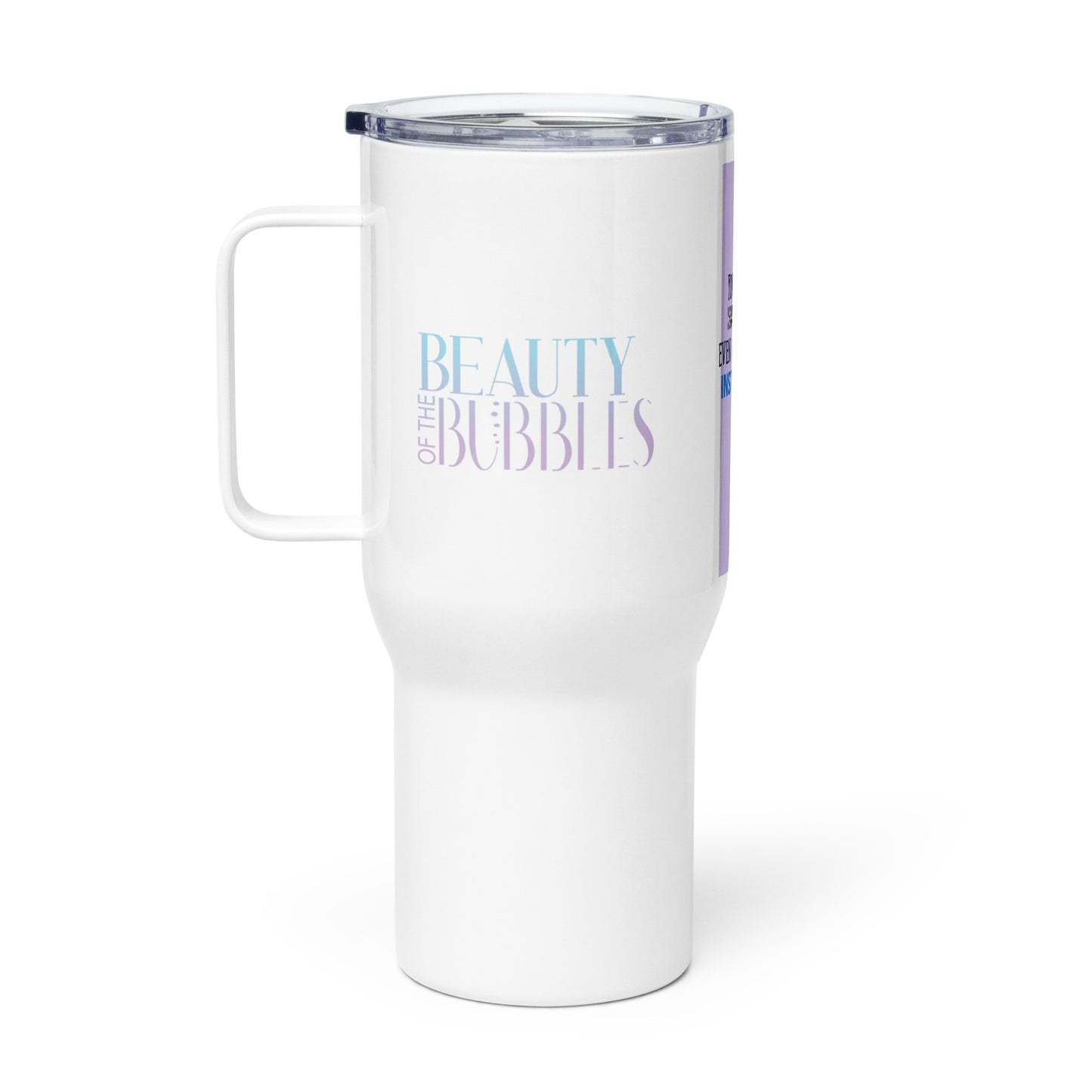 Travel mug with a handle